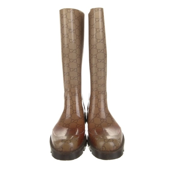 Gucci Rubber Mid-Calf Rain Boots - Picture 3 of 7